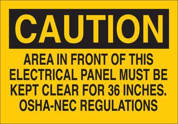 Picture of Brady B-401 Polystyrene Rectangle Yellow English Electrical Safety Sign part number 122477 (Main product image)