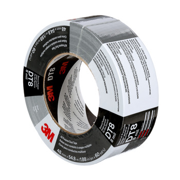3M DT8 All Purpose Silver Duct Tape - 1.88 in Width x 60 yd Length - 8 mil Thick - 17225