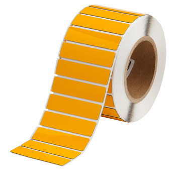Picture of Brady Yellow Polyester Thermal Transfer THTEP-175-593-.5YL Die-Cut Thermal Transfer Printer Label Roll (Main product image)