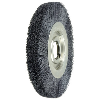 Weiler Bore-Rx 86129 Wheel Brush - 10 in Dia - Crimped Round Nylon Bristle