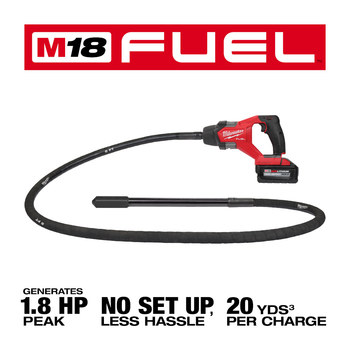 Milwaukee M18 FUEL Concrete Pencil Vibrator Kit 2911-21 - 14.3 lb