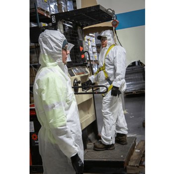 Global Glove Frogwear Disposable General Purpose Coveralls NW-SMS300COV-XL - Size XL - White - 02708