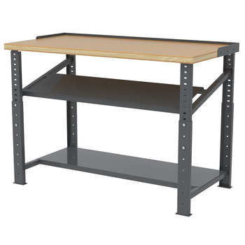 Picture of Akro-Mils RHWB3060GA RHWB Adjustable Gray Powder Coated 12 ga Adjustable Height Work Bench (Main product image)
