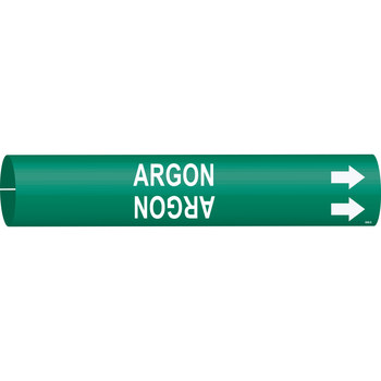 Picture of Brady Bradysnap-On White on Green Plastic 4006-D Snap-On Pipe Marker (Main product image)