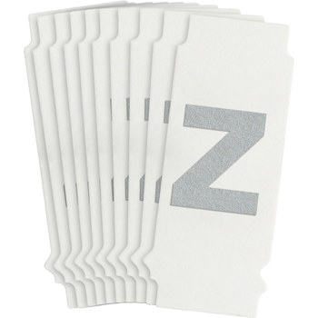 Picture of Brady Quik-Lite White Reflective Outdoor 9704-Z Letter Label (Main product image)