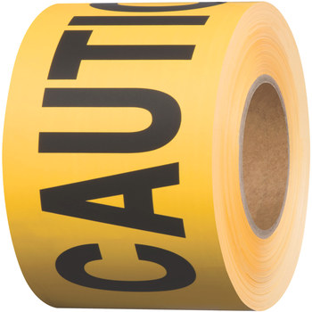 Shurtape BT 100 Yellow Barricade Tape - 3 in Width x 1000 ft Length - 2 - 3 mil Thick - SHURTAPE 232531