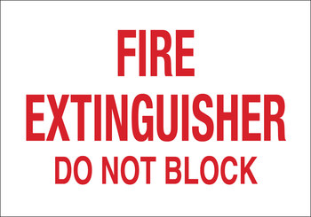 Picture of Brady B-401 High Impact Polystyrene Rectangle White English Fire Equipment Sign part number 25719 (Main product image)
