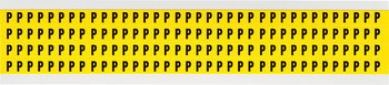 Picture of Brady 34 Series Black on Yellow Indoor Vinyl Cloth 34 Series 3400-P Letter Label (Main product image)