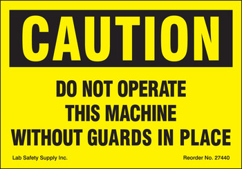 Picture of Brady B-140 Fiberglass / Polyester / Vinyl Rectangle White Equipment Safety Sign part number 27440 (Main product image)