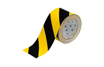 Brady Toughstripe Black / Yellow Floor Marking Tape - 3 in Width x 100 ft Length - 16125