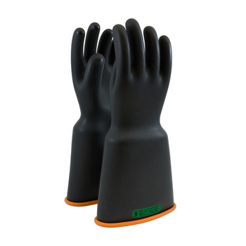 Picture of PIP Novax 159-3-16 Black/Orange 12 Rubber Full Fingered Work Gloves (Main product image)