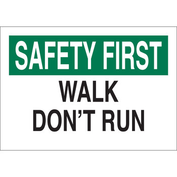 Picture of Brady B-555 Aluminum Rectangle White English Fall Prevention Sign part number 43210 (Main product image)