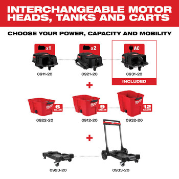 Milwaukee - Wet/Dry Vacuum Motor Head - Red/Black - 0931-20 - 54321