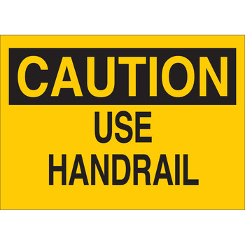 Picture of Brady B-401 High Impact Polystyrene Rectangle Yellow English Safety Awareness Sign part number 25608 (Main product image)