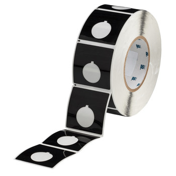 Picture of Brady Black Polyester Thermal Transfer THTEP-170-593-.5BK Die-Cut Thermal Transfer Printer Label Roll (Main product image)