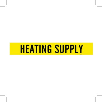 Picture of Brady Black on Yellow Vinyl 7127-1 Self-Adhesive Pipe Marker (Main product image)