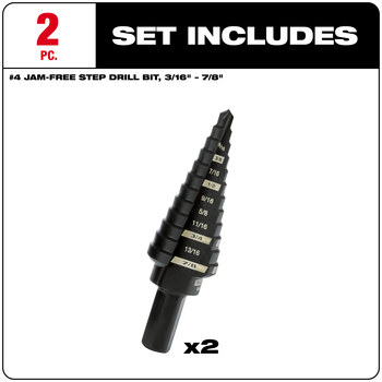 Milwaukee Step Drill Bit Set 48-89-9234 - Black Oxide