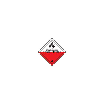 Picture of Brady B-120 Fiberglass Reinforced Polyester Square White English Truck Placards Sign part number 63426 (Main product image)
