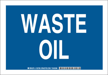 Picture of Brady B-302 Polyester Rectangle Blue English Hazardous Material Sign part number 125798 (Main product image)