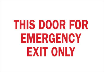 Picture of Brady B-401 High Impact Polystyrene Rectangle White English Emergency Exit Sign part number 22503 (Main product image)