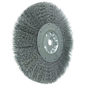 Weiler 01518 Wheel Brush - 10 in Dia - Crimped Steel Bristle