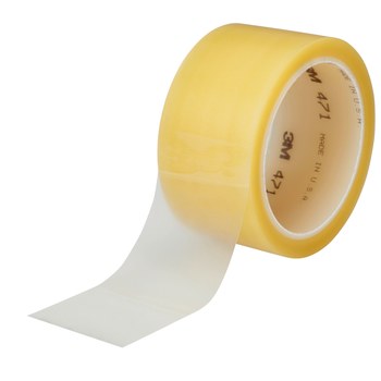 3M 471 Clear Marking Tape - 1 1/2 in Width x 36 yd Length - 5.2 mil Thick - 03101