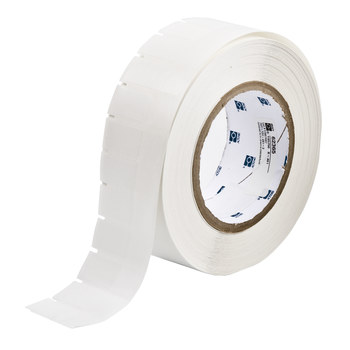 Picture of Brady Clear / White Self-Laminating Polyester Thermal Transfer THT-133-461-3 Die-Cut Thermal Transfer Printer Label Roll (Main product image)