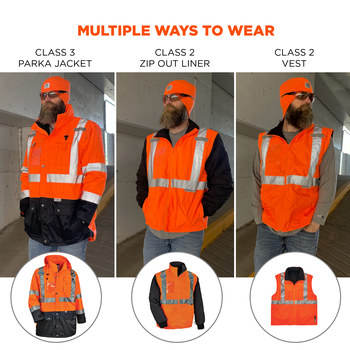 Ergodyne GloWear Cold Condition Jacket Kit 8388 25554 - Size Large - Orange