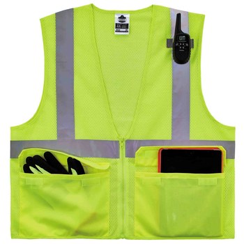 Ergodyne Glowear High-Visibility Vest 8220Z 21125 - Size Large/XL - High-Visibility Lime
