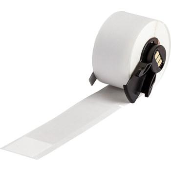 Picture of Brady Clear / White Self-Extinguishing, Self-Laminating Vinyl Thermal Transfer PTL-23-427 Die-Cut Thermal Transfer Printer Label Roll (Main product image)