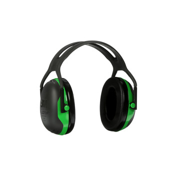 3M Peltor X Series X1A Black/Green Over Head Foam Protective Earmuffs - 22 dB NRR