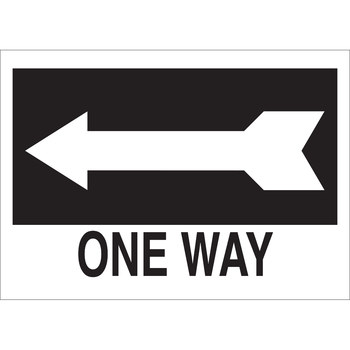 Picture of Brady B-401 Polystyrene Rectangle Black English Stop Signs, Traffic Control Signs & Banners Sign part number 22468 (Main product image)