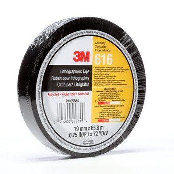 3M 616 Red Splicing & Core Starting Tape - 2 in Width x 72 yd Length - 2.4 mil Thick - 04335