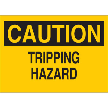 Picture of Brady B-120 Fiberglass Reinforced Polyester Rectangle Yellow English Fall Prevention Sign part number 74385 (Main product image)
