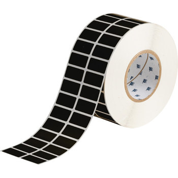 Picture of Brady Black Polyester Thermal Transfer THT-6-8117-10 Die-Cut Thermal Transfer Printer Label Roll (Main product image)