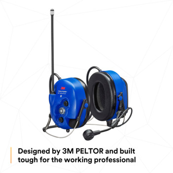 3M Peltor WS LiteCom PRO III MT73H7B4D10NA-50 Royal Blue Communication Headset - Li-ion Rechargeable Battery Powered - 28 dB NRR - 8-12 hr Li-Ion - 318640-06712