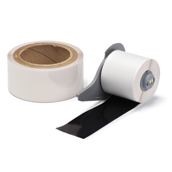 Picture of Brady Toughstripe Black Self-Laminating Polyester Thermal Transfer M71-2000-483-BK-KT Continuous Thermal Transfer Printer Label Roll (Main product image)