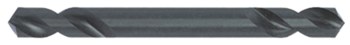 Cle-Line 1815 1/4 in-E Heavy-Duty Double End Drill C20503 - Split 135° Point - Steam Oxide Finish - 2.756 in Overall Length - 0.7874 in Spiral Flute - High-Speed Steel - Straight Shank