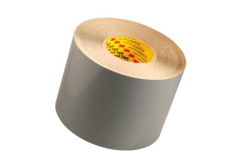 3M Flexomount 447DL Gray Flexographic Plate Mounting Tape - 36 in Width x 36 yd Length - 10 mil Thick - Kraft Paper Liner - 38345
