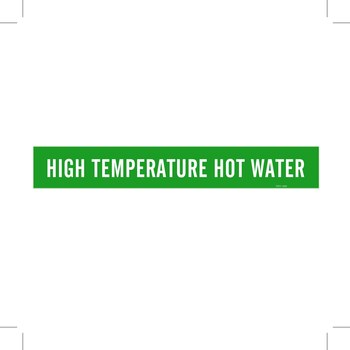 Picture of Brady White on Green Vinyl 7371-1HV Self-Adhesive Pipe Marker (Main product image)