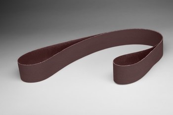 3M 241E Coated Aluminum Oxide Brown Sanding Belt - Cloth Backing - XE Weight - 240 Grit - Very Fine - 1/2 in Width x 24 in Length - 08655