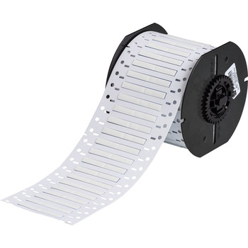 Brady PermaSleeve B33-125-2-342-2 Die-Cut Printer Sleeve - 1 in x 0.235 in - Polyolefin - White - B-342 - 91059