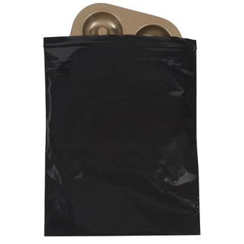 Black Resealable Poly Bag - 5 in x 8 in - 2 mil Thick - 10836