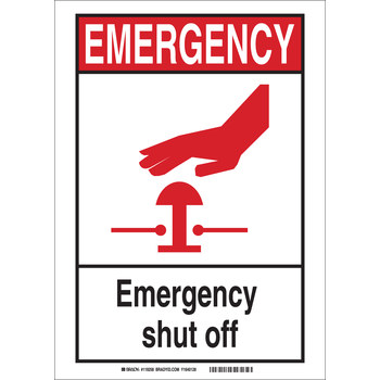 Picture of Brady Bradyglo B-347 Polyester / Polystyrene Rectangle Fire Safety Sign part number 119265 (Main product image)