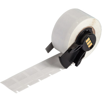Picture of Brady Clear / White Self-Extinguishing, Self-Laminating Vinyl Thermal Transfer PTL-11-427 Die-Cut Thermal Transfer Printer Label Roll (Main product image)