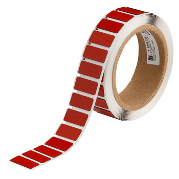 Picture of Brady Red Polyester Thermal Transfer THTEP171-593-.25RD Die-Cut Thermal Transfer Printer Label Roll (Main product image)