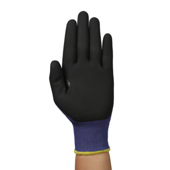 Ansell Hyflex INTERCEPT 11-525 Black 9 Cut Resistant Glove - Light Duty Grade - ANSI/ISEA Level A5 Cut Resistance - Nitrile Palm Coating - 185 mm - 270 mm Length - Smooth Finish - 11525090