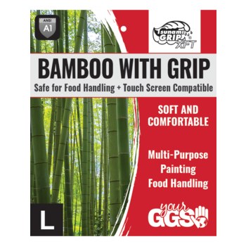 Global Glove Tsunami Grip XFT Forest Green 4 (Kids) Bamboo/Nylon/Spandex Work Gloves - Reinforced Thumb - Level A1 Cut Resistance - Nitrile Coating - 568XFT-TS