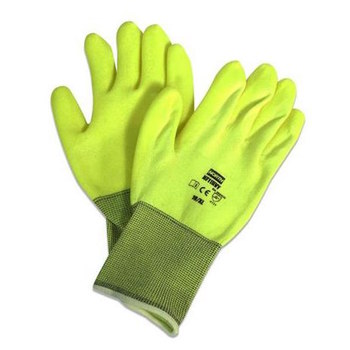 Picture of North NorthFlex Neon NF11HVY Yellow 7 Polyurethane Full Fingered Work Gloves (Main product image)