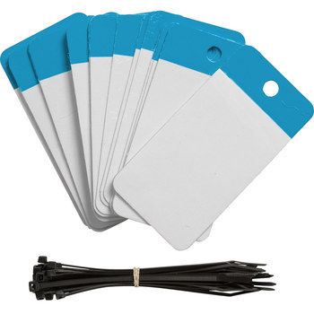 Brady 102013 Blank Cable-Marking Tag, 3 1/4 in x 5 in, Polyester, Blue | RSHughes.com